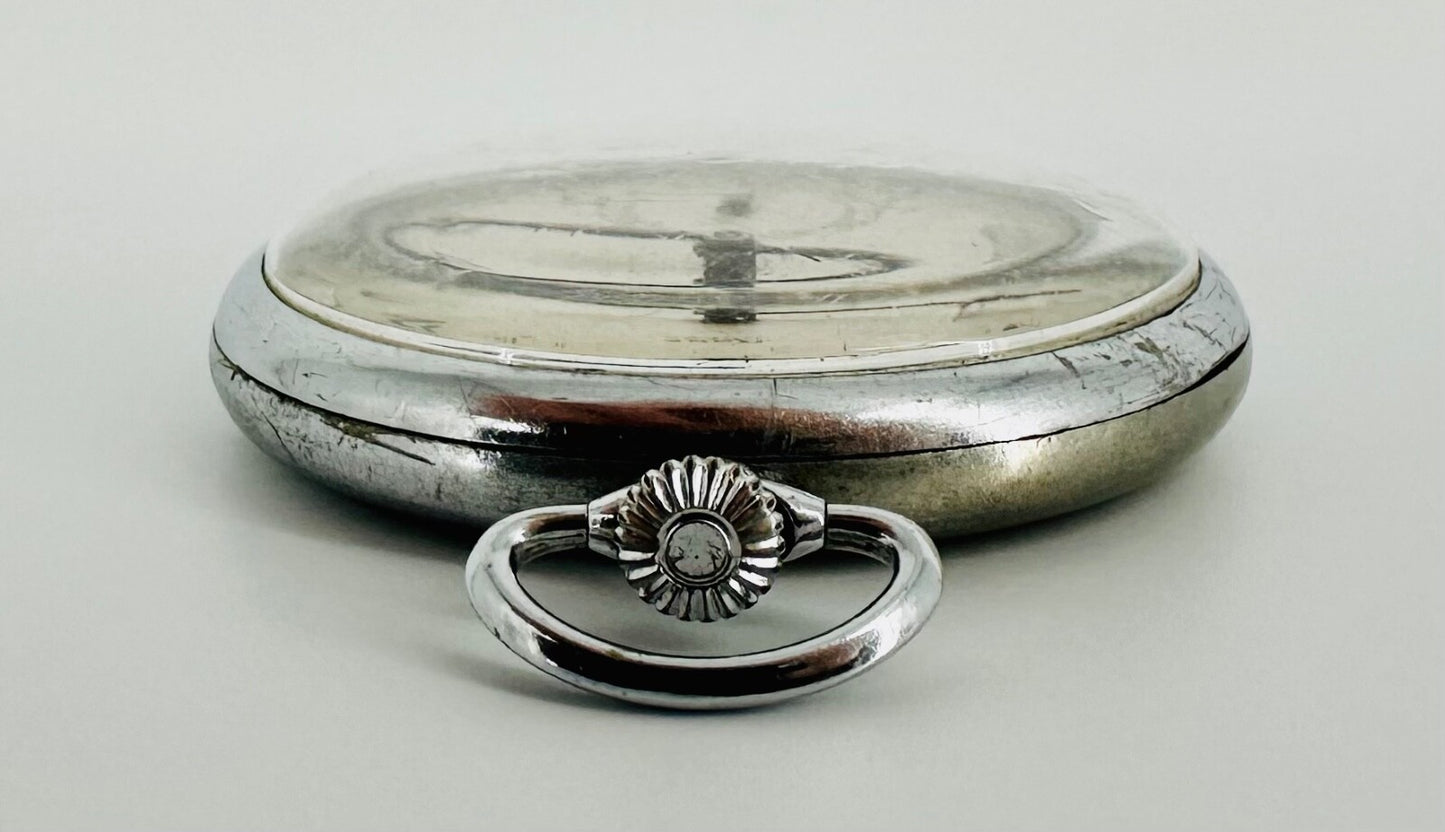 Antique Rone 15 Jewel Swiss Pocket Watch – Dennison Case – Working