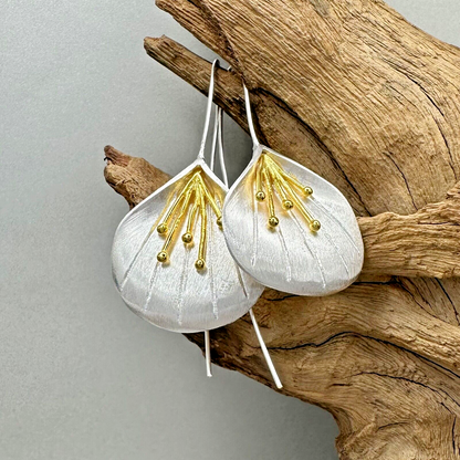 Elegant 925 Sterling Silver Handcrafted Flower Drop Earrings – Various Designs