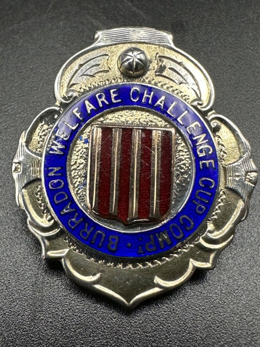 Vintage Silver Football Badge - Birmingham 1938 Vaughton & Sons