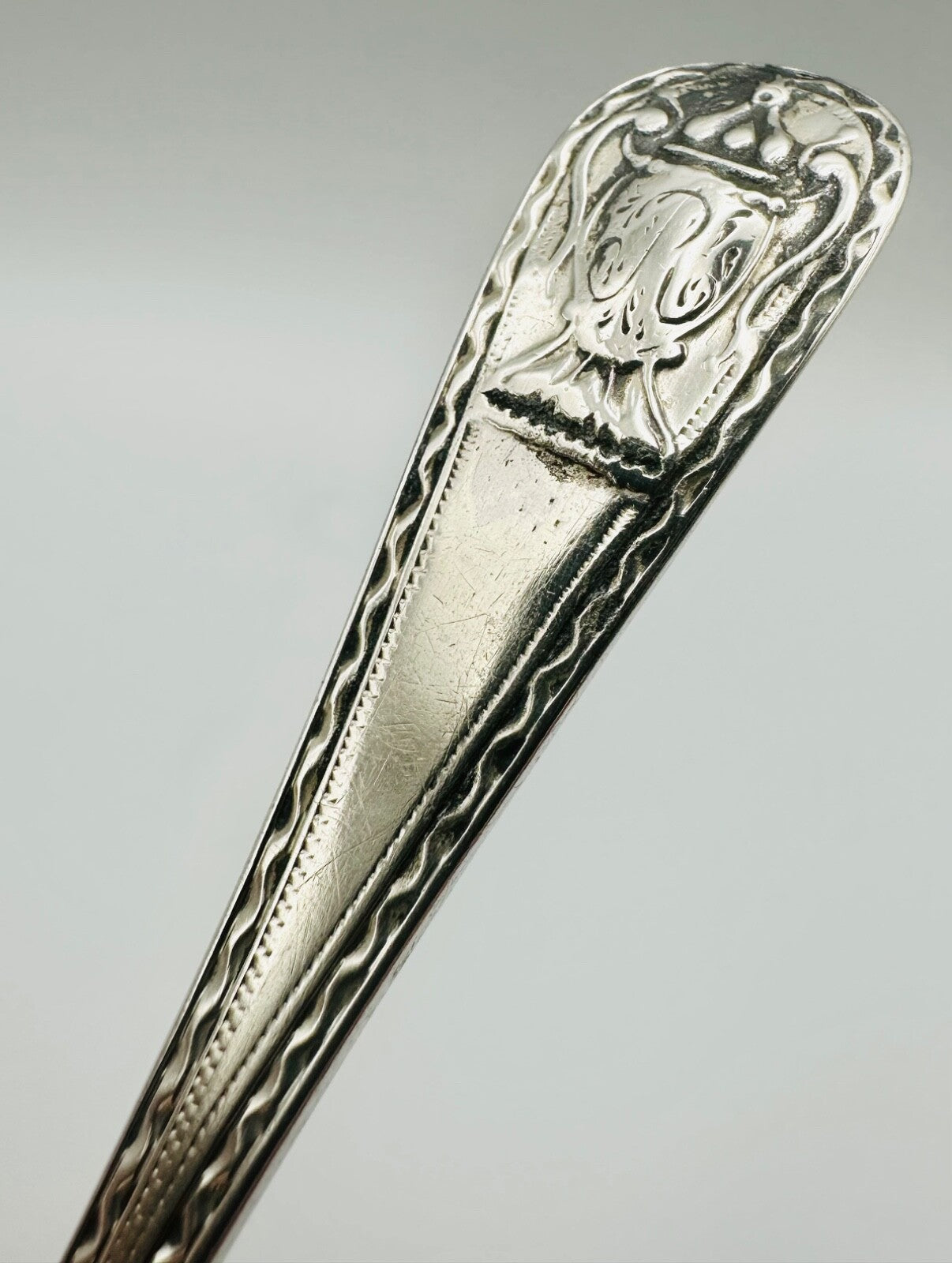 Antique George III Hallmarked Silver Teaspoon - William Eley & George Pierrepont