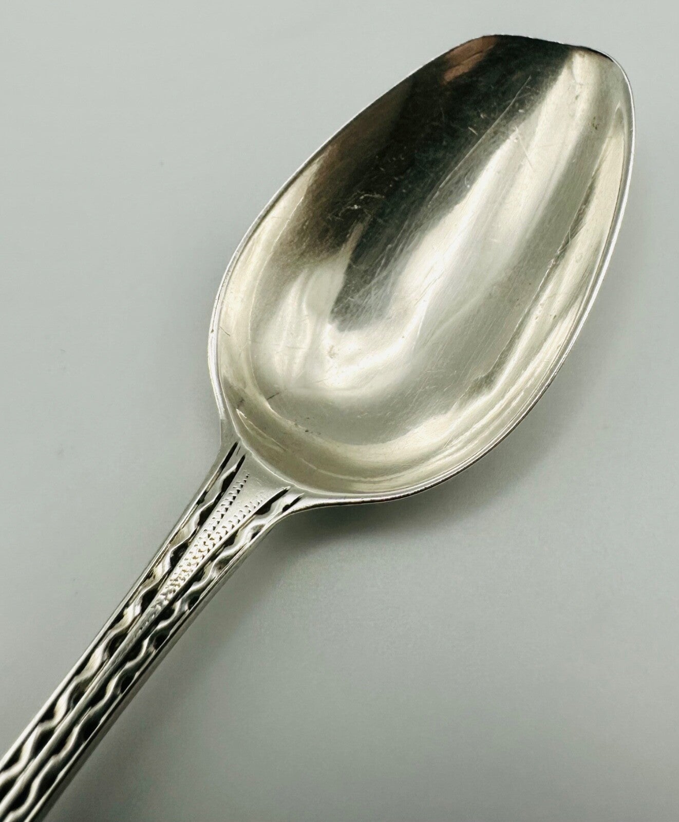 Antique George III Hallmarked Silver Teaspoon - William Eley & George Pierrepont