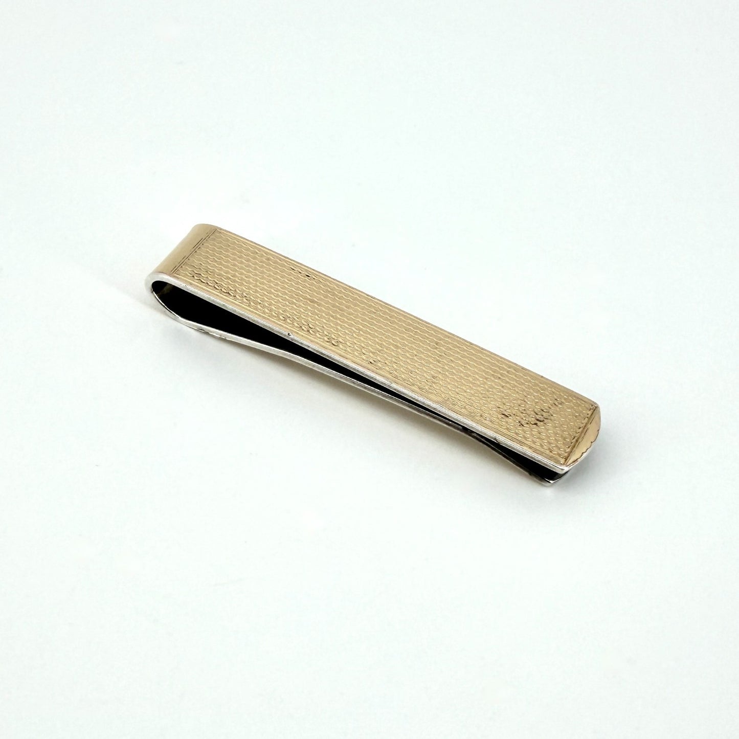 Vintage 9ct Gold on Sterling Silver Tie Clip