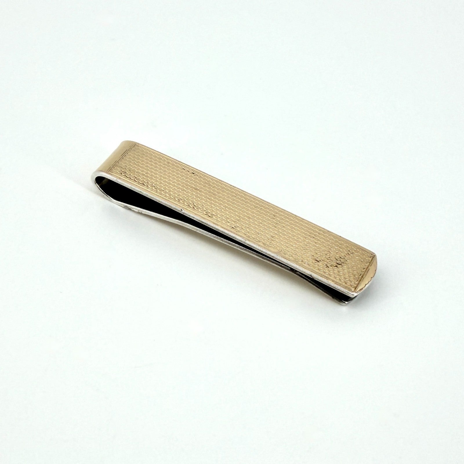 Vintage 9ct Gold on Sterling Silver Tie Clip