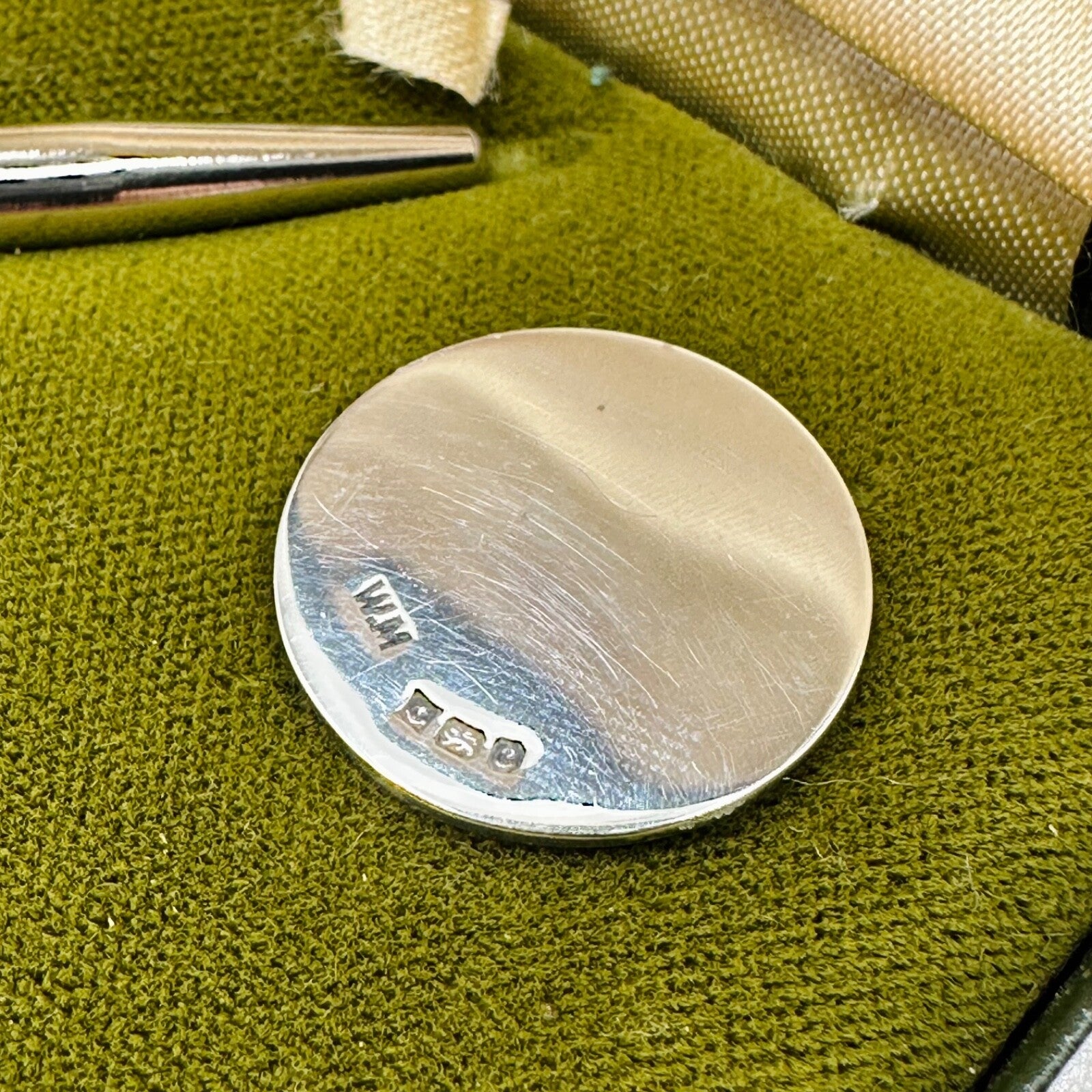 Vintage Sterling Silver Golf Tee Pencil and Ball Marker Set - Birmingham 1977