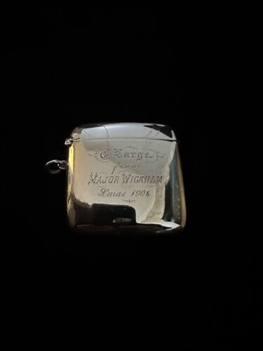 Antique Silver Curved Vesta Case - Birmingham 1900