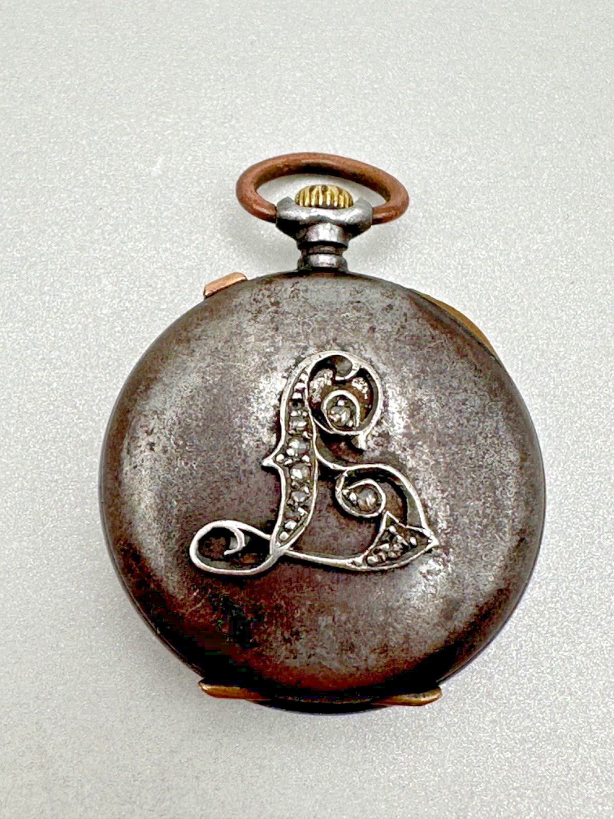 Antique Diamond Set Case Pocket Watch - Spares or Repair