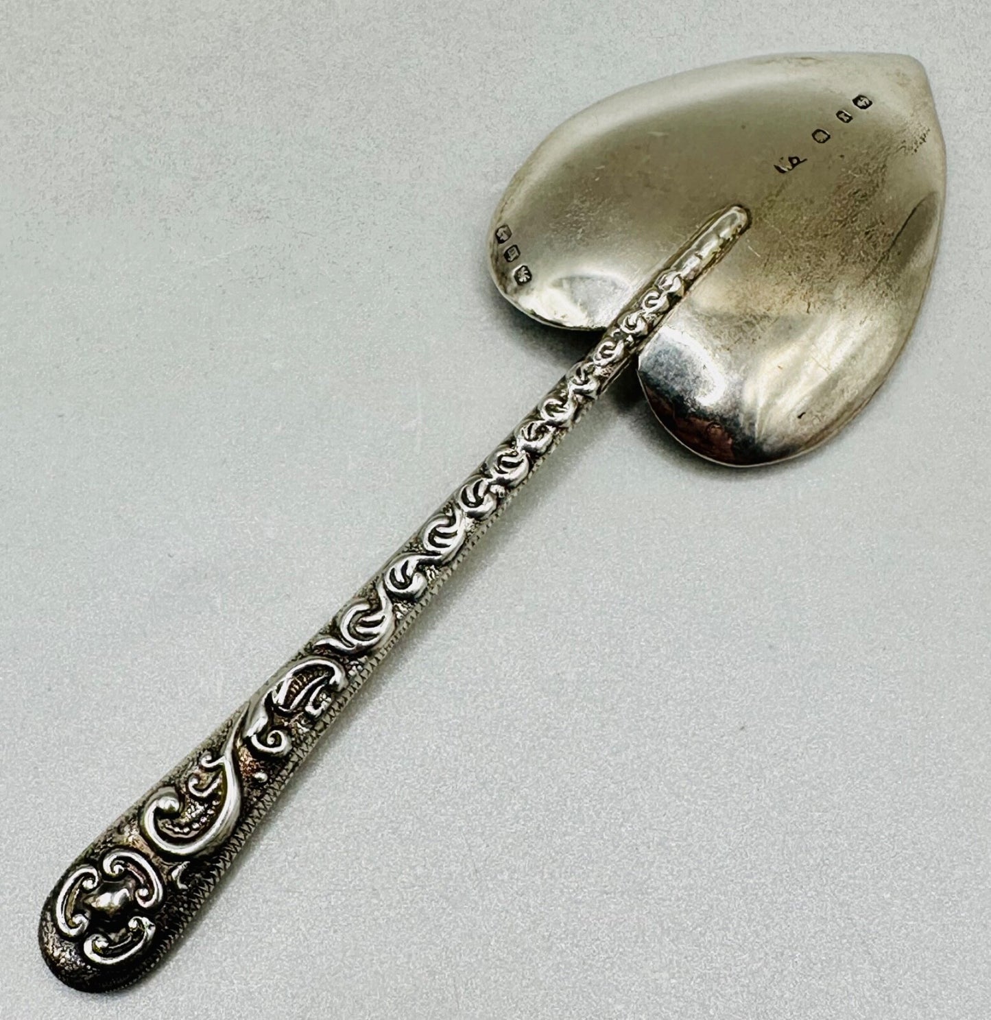 Antique Silver Heart-Shaped Spoon - William Davenport - Birmingham 1886 & 1897