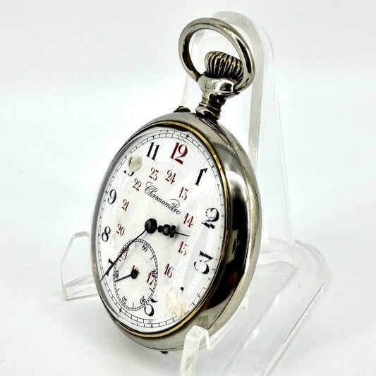 Antique Swiss “Chronomètre” Pocket Watch – Argentan Case – Working – c.1900