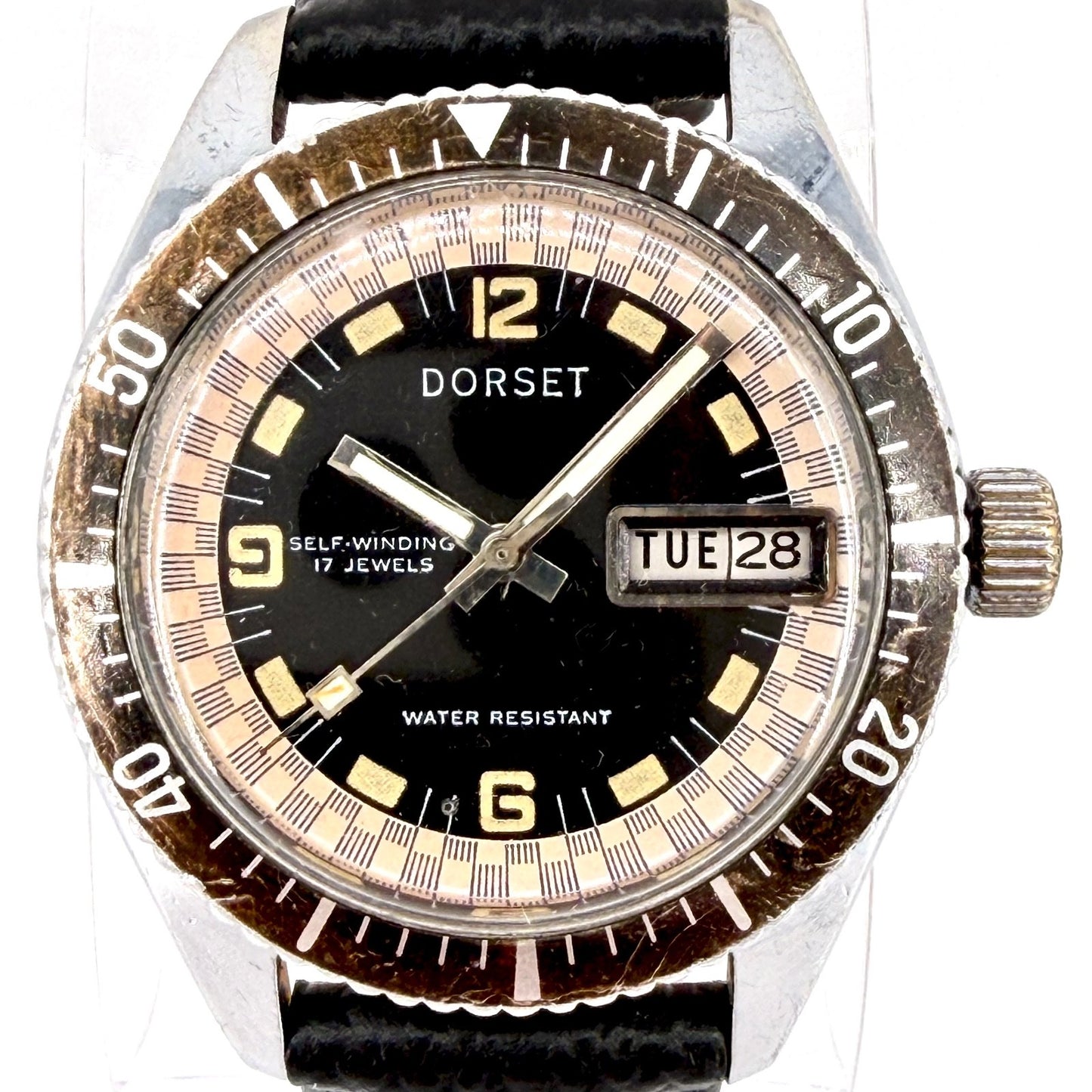 Vintage Gents Automatic Dorset Watch, Working, Montgomery Ward / UT-38 Movement