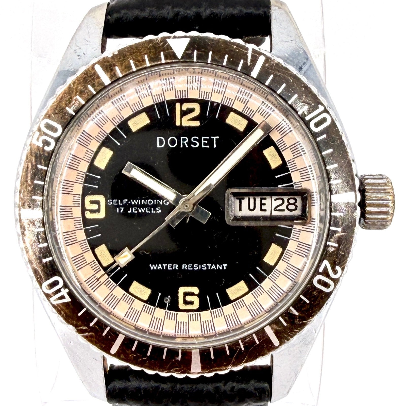 Vintage Gents Automatic Dorset Watch, Working, Montgomery Ward / UT-38 Movement