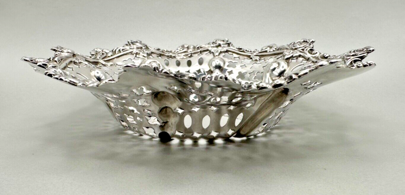 Mappin & Webb Pierced Solid Silver Bowl – Sheffield 1902 - Mint Condition - 154g