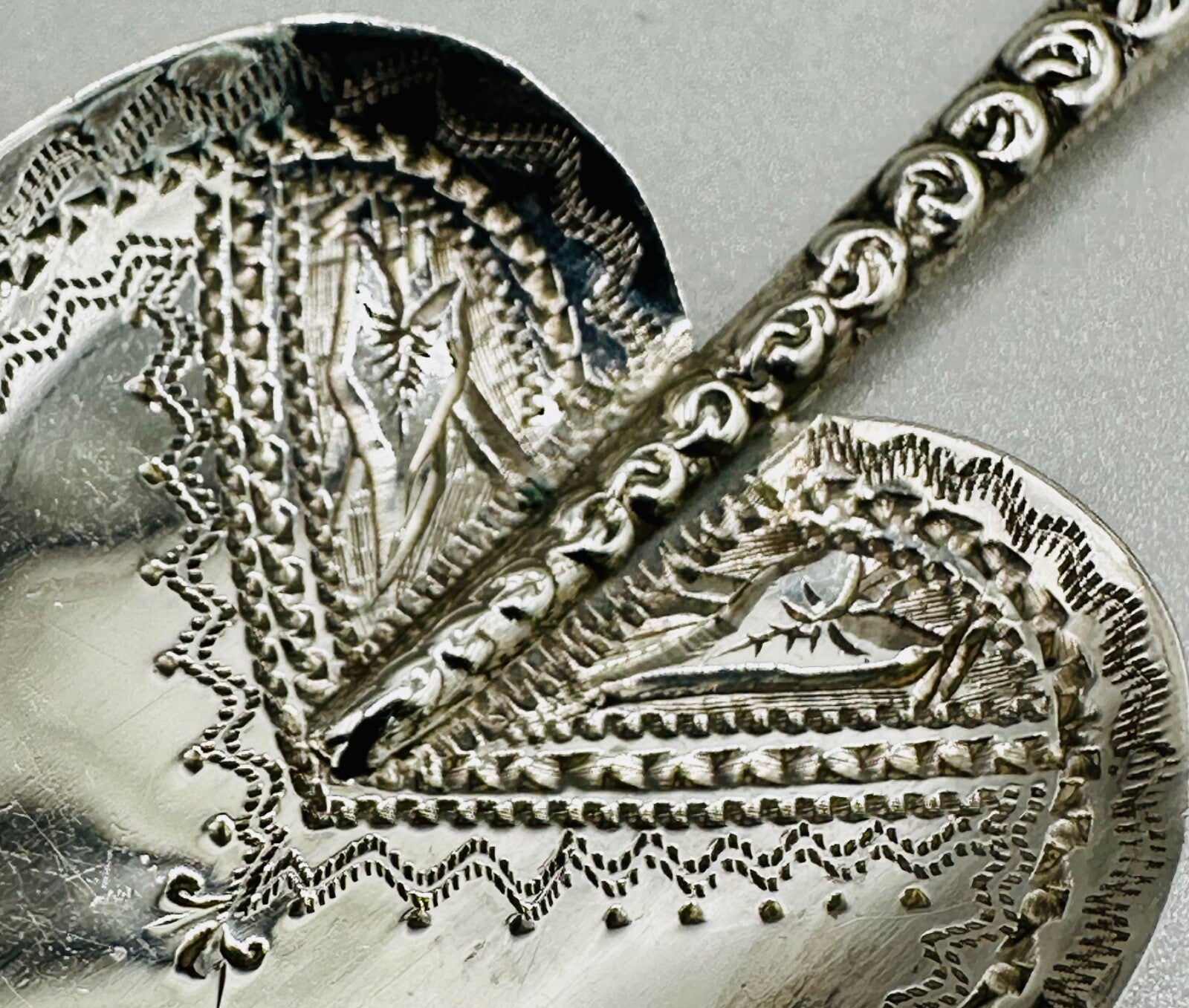 Antique Silver Heart-Shaped Spoon - William Davenport - Birmingham 1886 & 1897