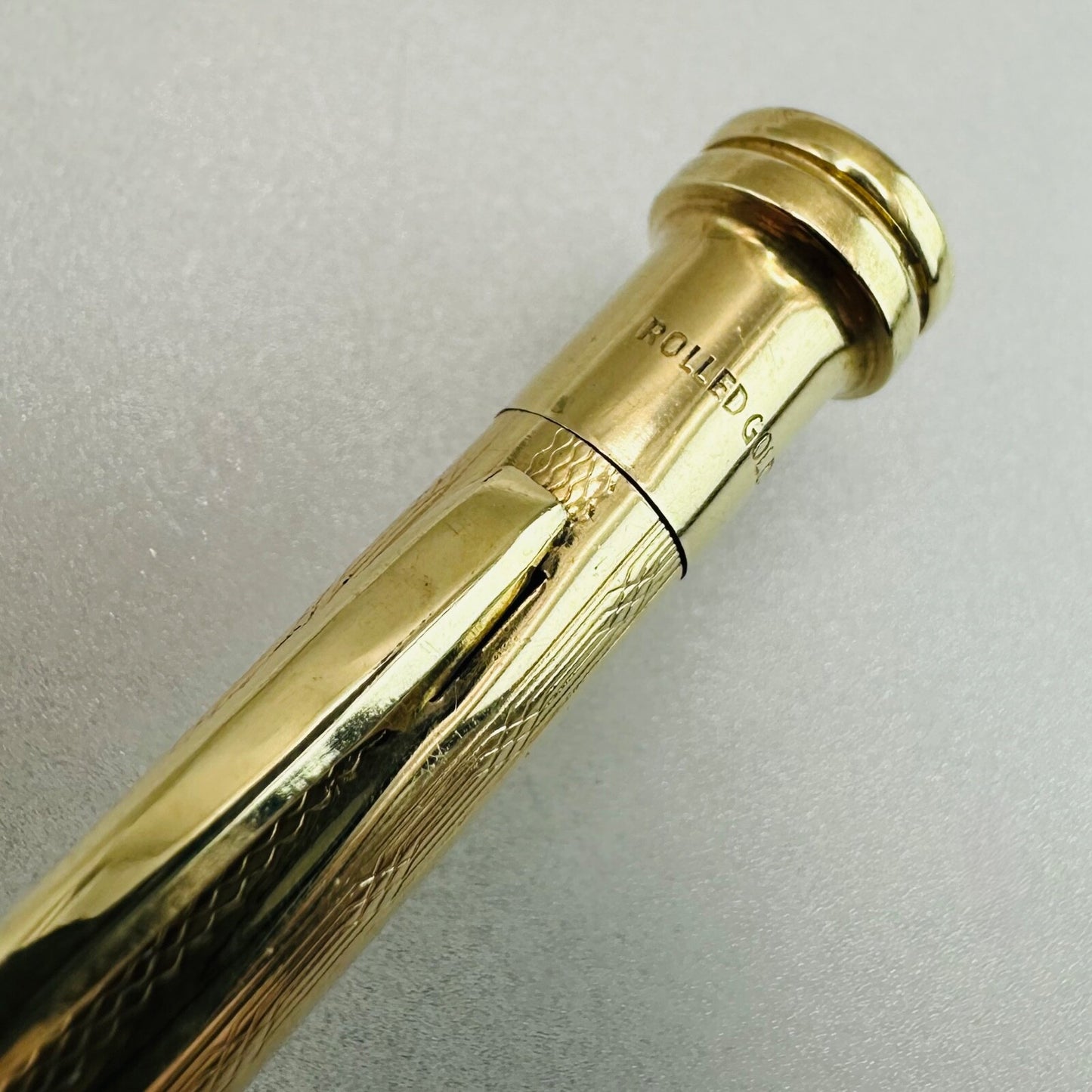 Vintage Life-Long Rolled Gold Mechanical Pencil – Elegant and Functional, 128mm