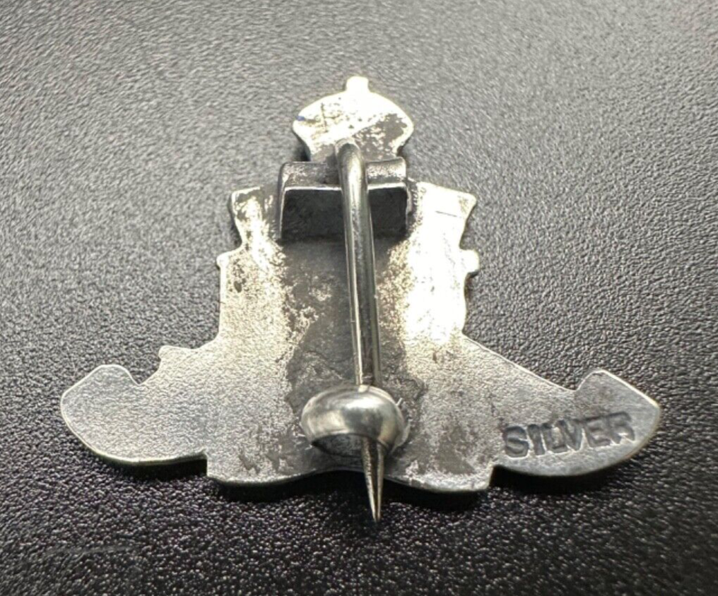 Antique Silver Pin Badge - Royal Artillery