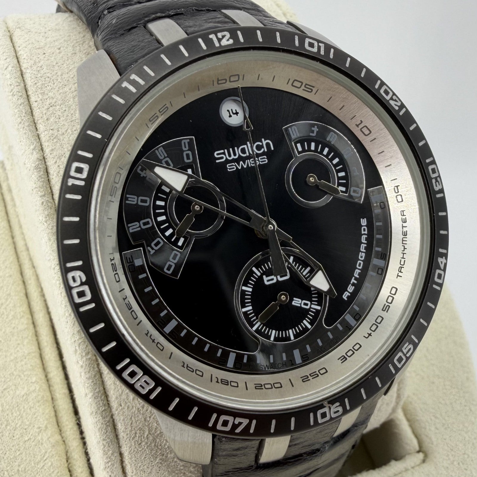 Swatch Irony Black Haze Chronograph YRS413 – Swiss Made