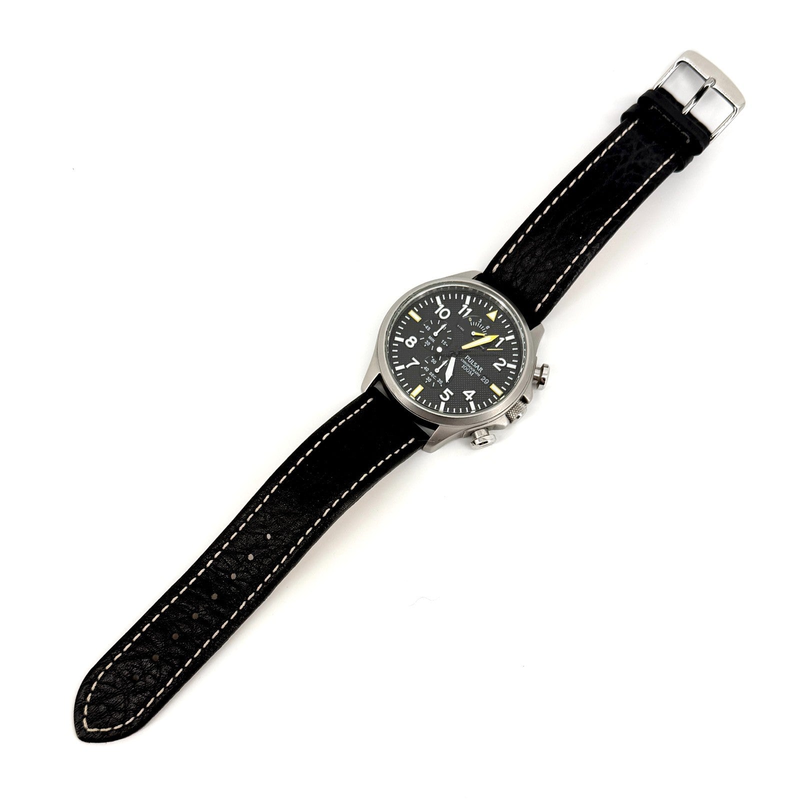 Pulsar VD50-X019 Chronograph Watch – Black Dial – 100m – 44mm