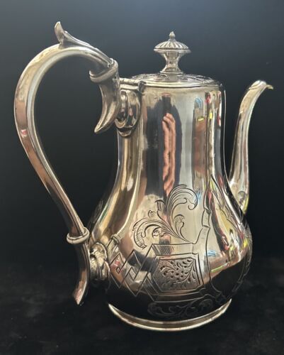 Antique Silver Plated Coffee Pot - EPBM