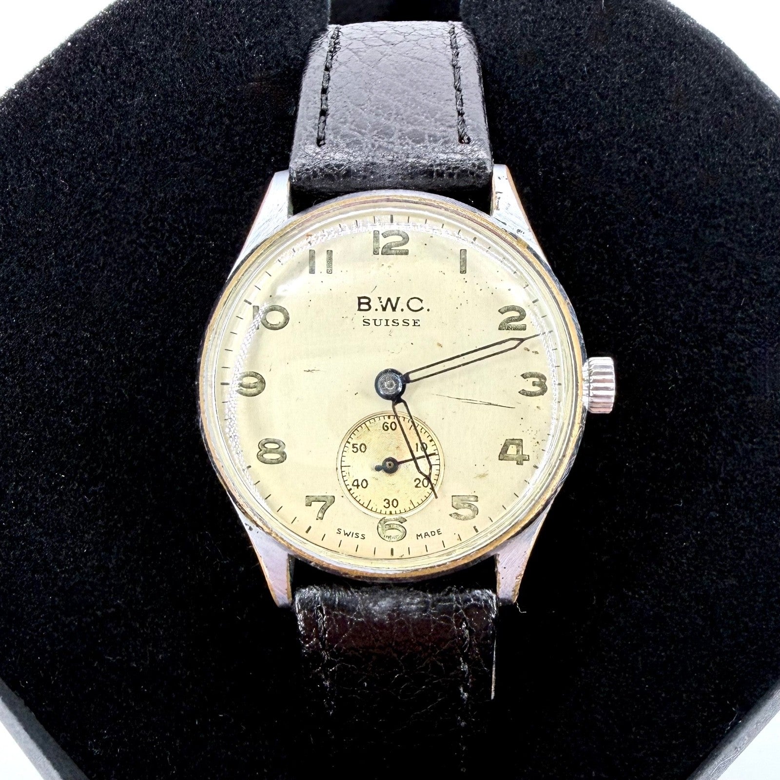 Vintage B.W.C. Suisse Manual Wind Wristwatch – c.1940s – 15J – Working