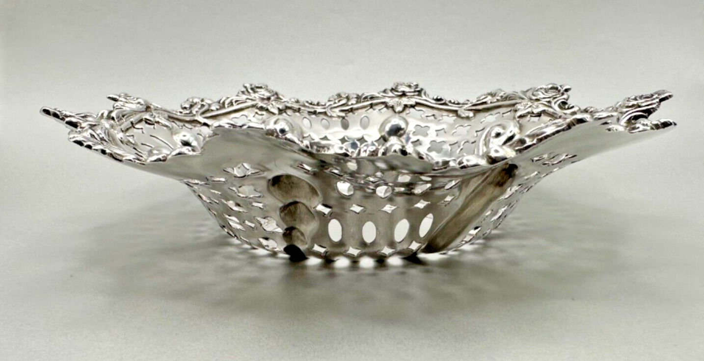 Mappin & Webb Pierced Solid Silver Bowl – Sheffield 1902 - Mint Condition - 154g