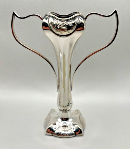 Pair of Antique Silver Plated Claw Vases - EPNS