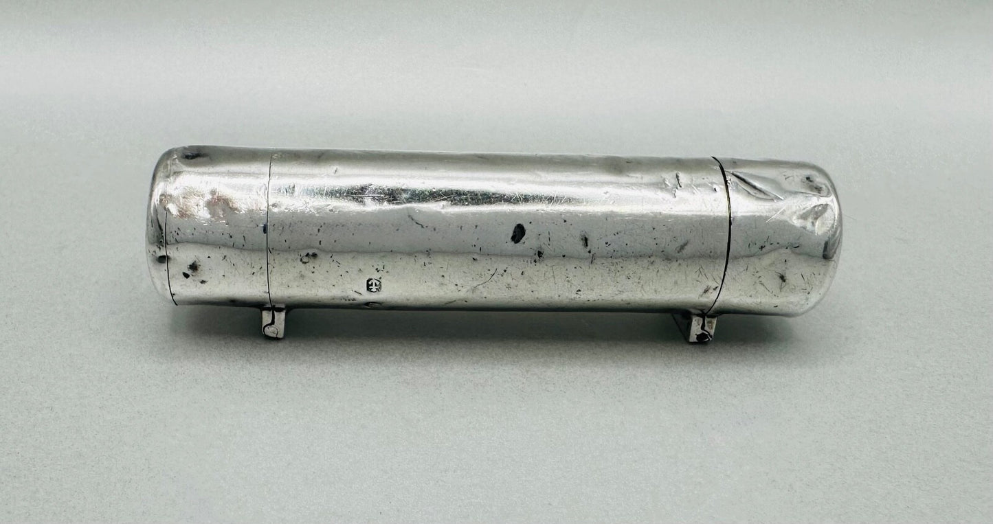 Antique Sterling Silver Scent Bottle & Pill Holder - 1894 Hilliard & Thomason
