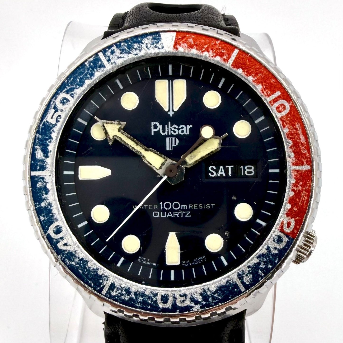 Vintage Pulsar Diver’s Watch Y513-6019 – Pepsi Bezel – Working