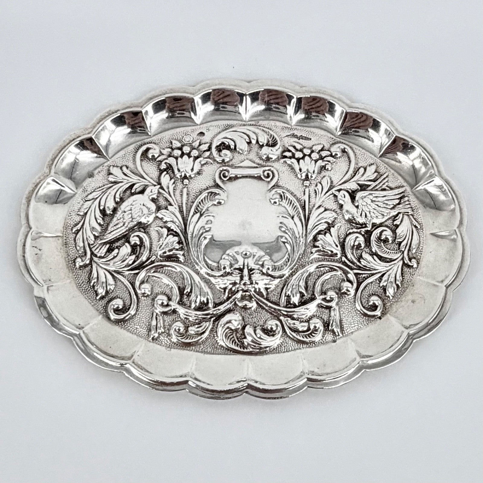 Vintage Spanish Solid Silver Trinket Tray – Signed Plata Dura, Plata de Ley