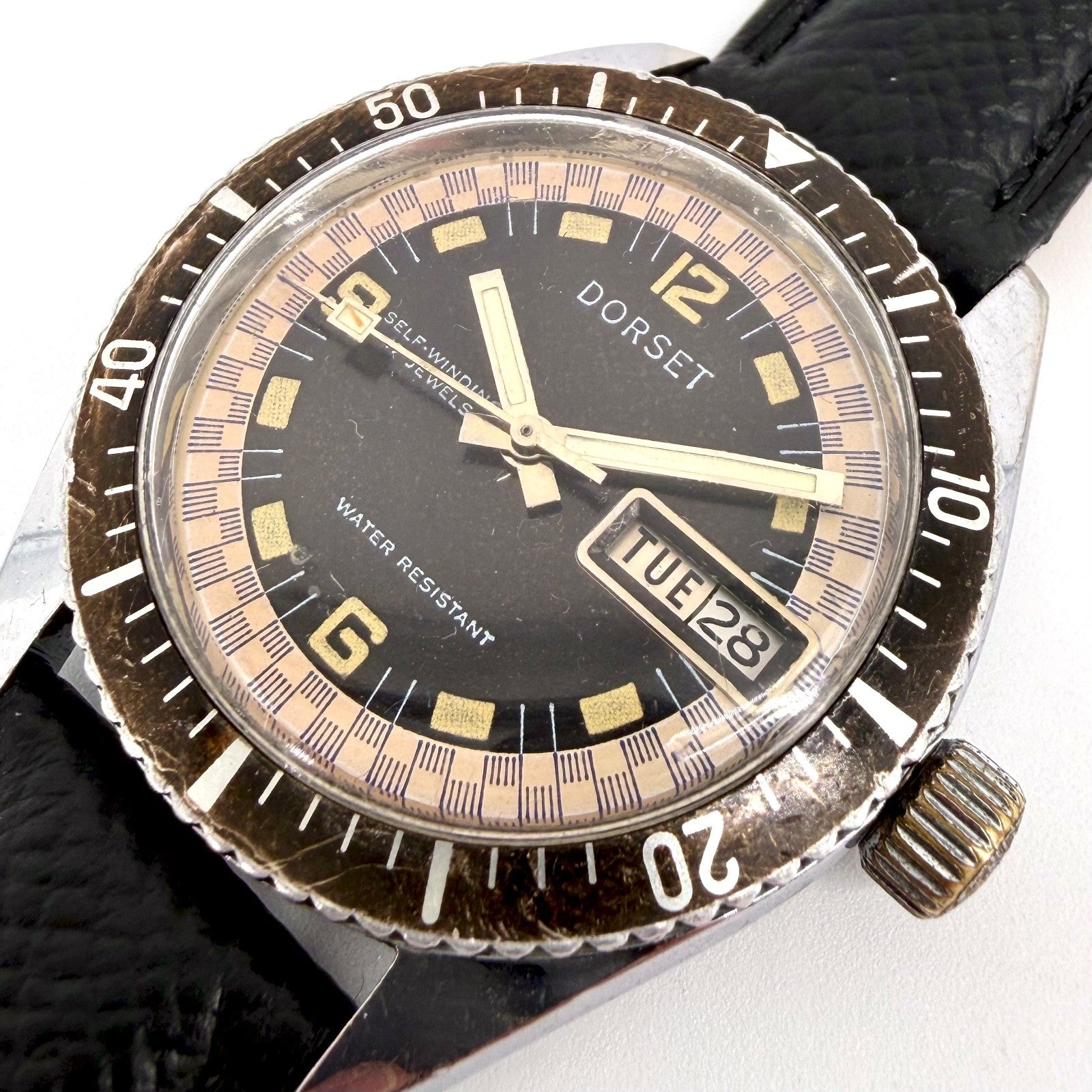 Vintage Gents Automatic Dorset Watch, Working, Montgomery Ward / UT-38 Movement