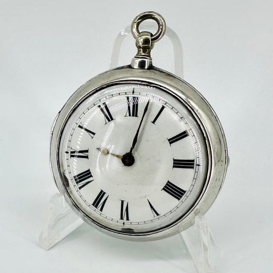Antique Silver Pair-Cased Verge Fusee Pocket Watch – Charles Percy, London, 1801