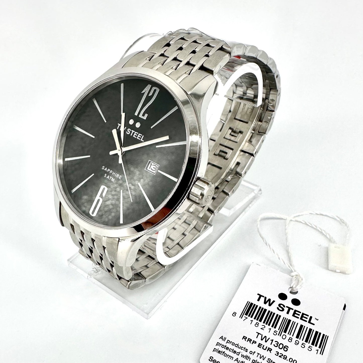 TW Steel TW1306 Gents Stainless Steel Quartz Watch – Sapphire Crystal, 5ATM