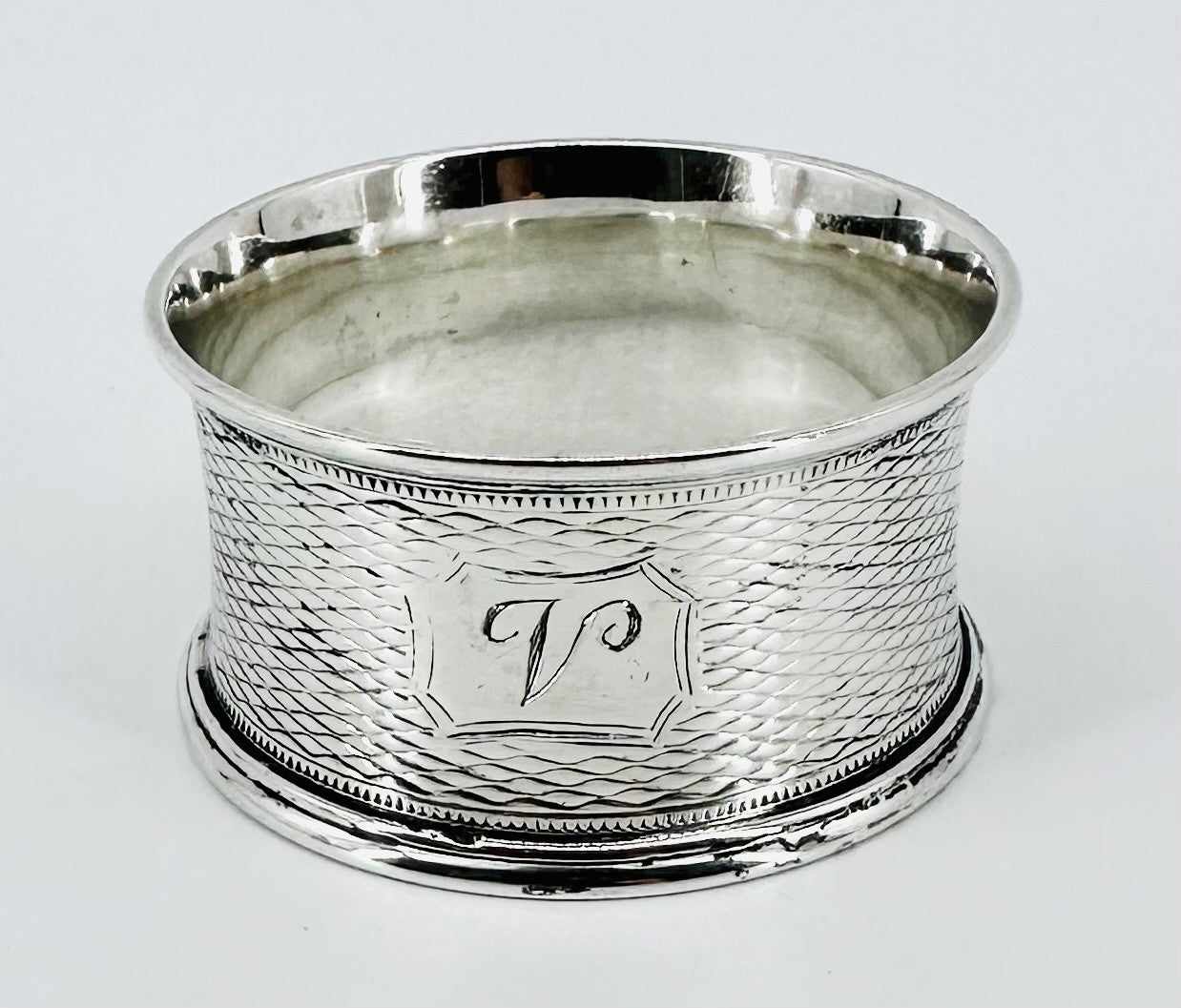 Antique Sterling Silver Napkin Ring – London 1854 – John Evans II