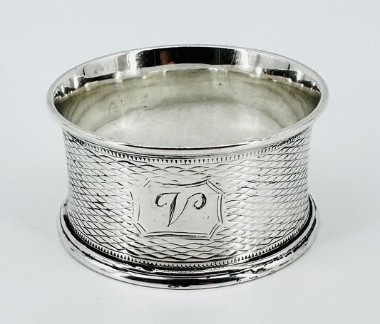 Antique Sterling Silver Napkin Ring – London 1854 – John Evans II