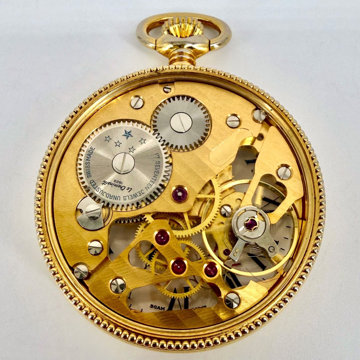Le Cheminant ETA 6497 Skeleton Pocket Watch – Swiss Made – 17 Jewels – Working