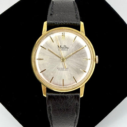 Vintage MuDu Swiss Watch – 21 Jewels – Geneva Sport 51 Movement – Extra Flat