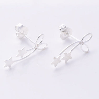 Brand New 925 Sterling Silver Shooting Star Stud Earrings