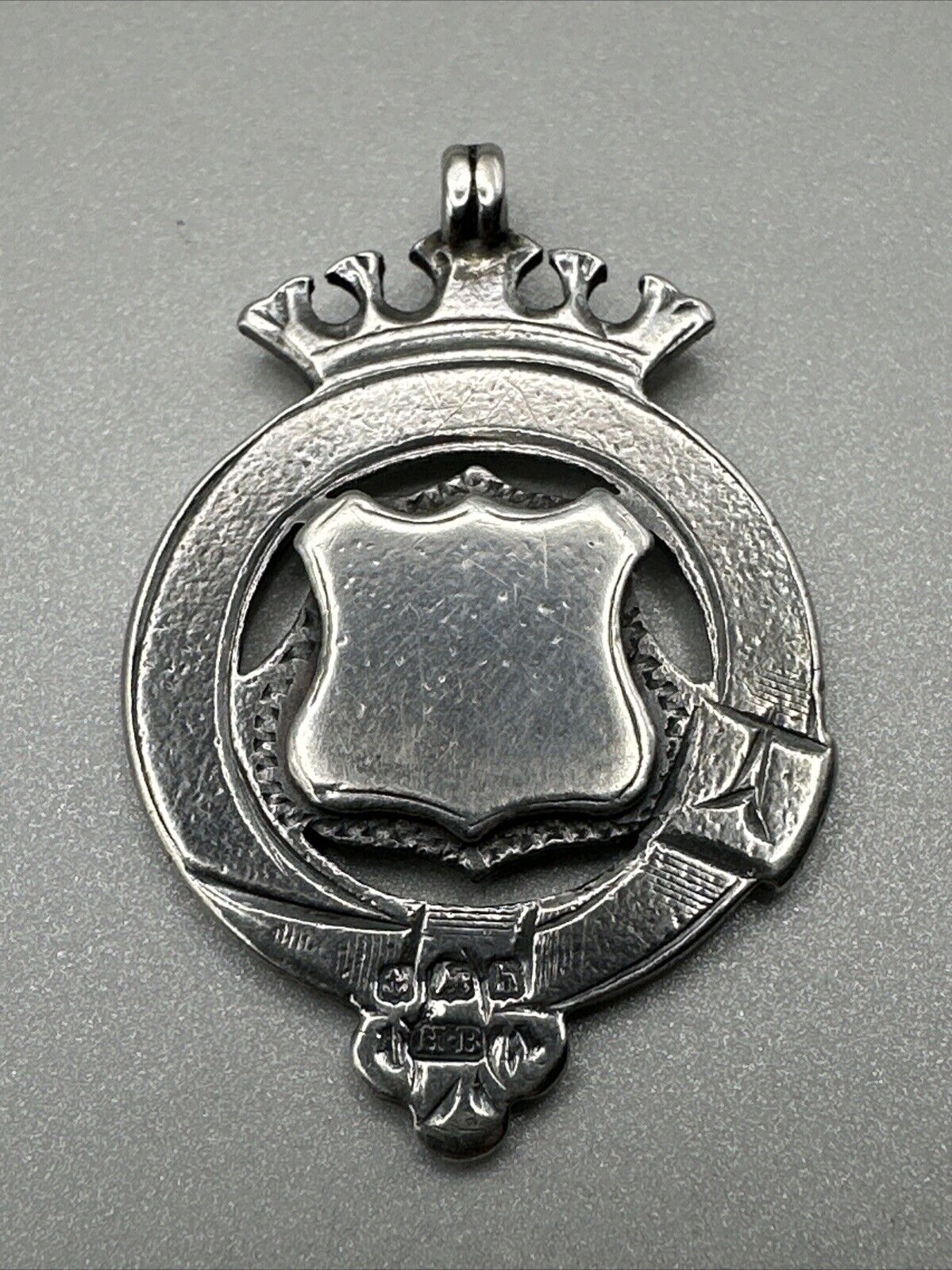 Antique Silver Fob Medal Pendant - Birmingham 1907 Herbert Bushell & Son