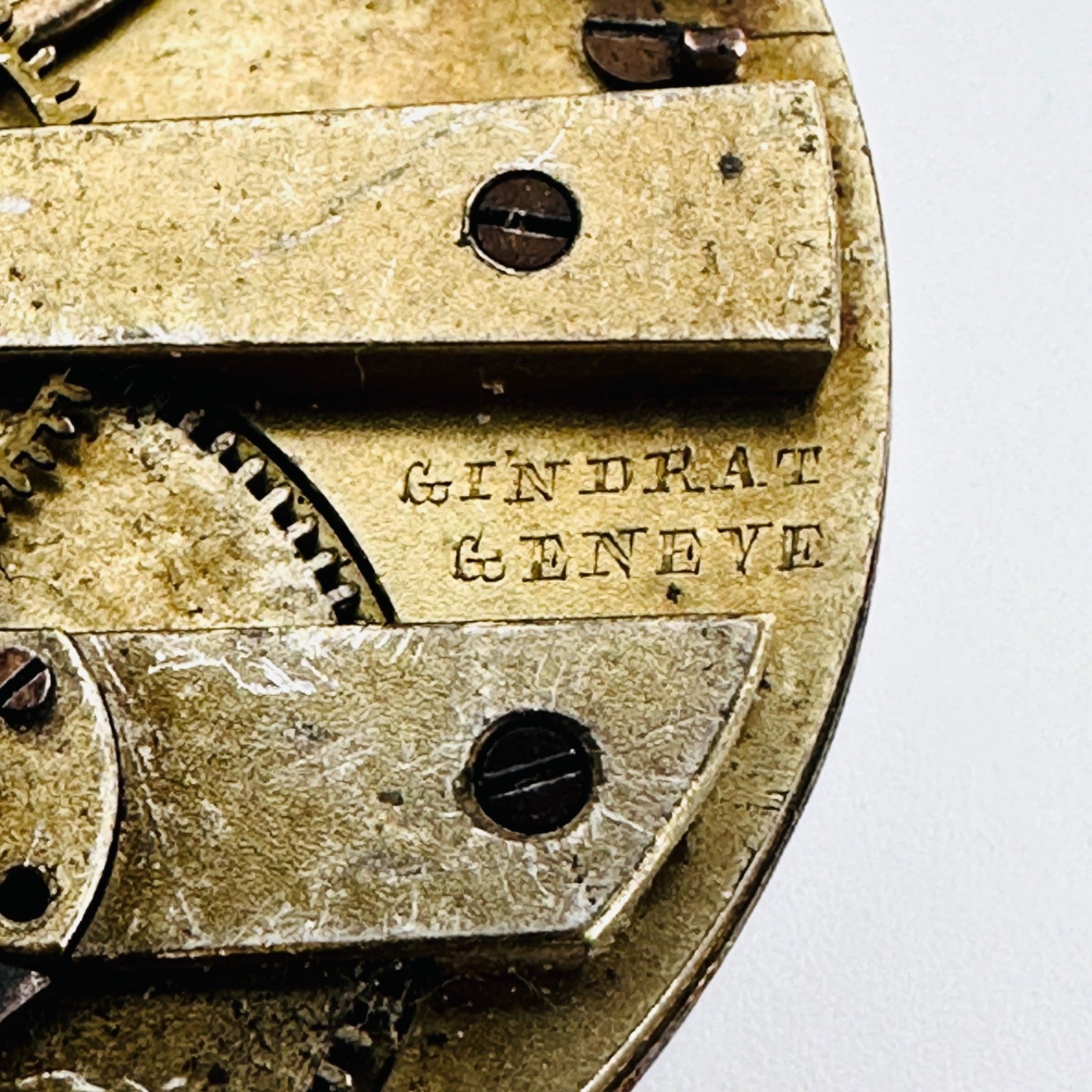 Antique Gindrat Genève Pocket Watch Movement – 36.1mm – Spares/Repair