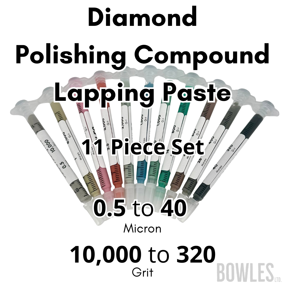 Diamond Polishing Compound Lapping Paste Set 11x1ml 0.5–40µm (320–10000 Grit)