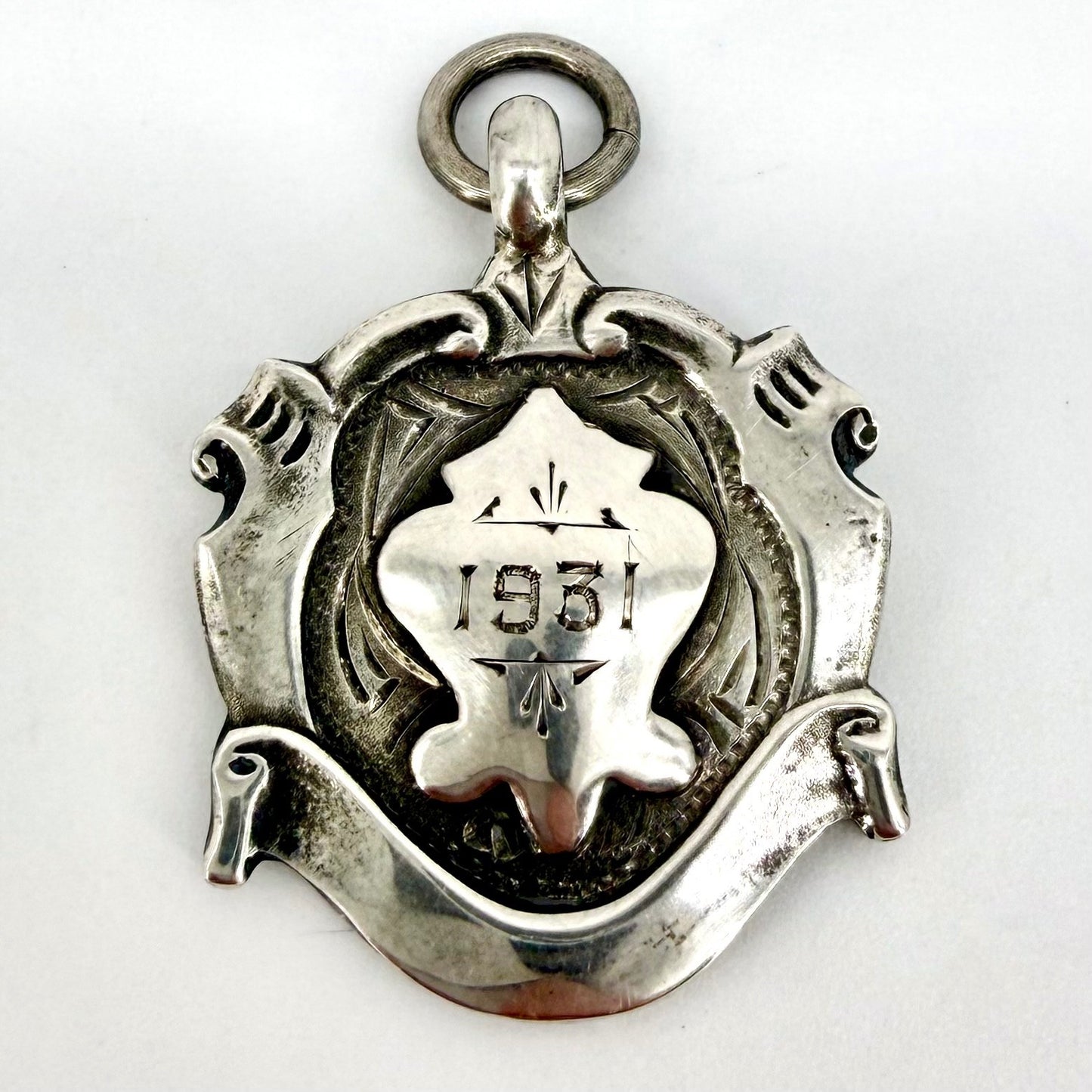 Antique Sterling Silver Swimming Fob Medal – 1930 - James Walter Tiptaft & Son