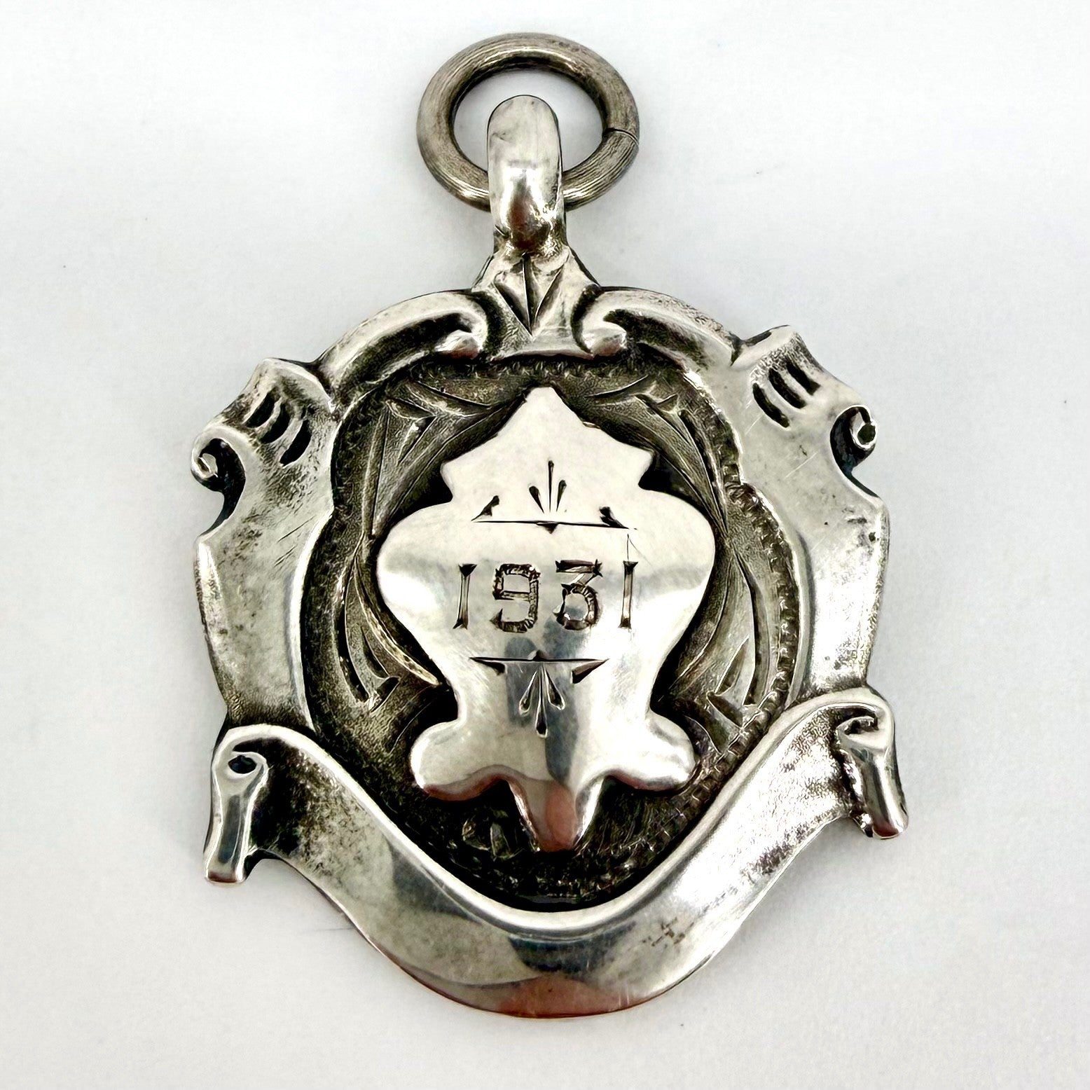 Antique Sterling Silver Swimming Fob Medal – 1930 - James Walter Tiptaft & Son