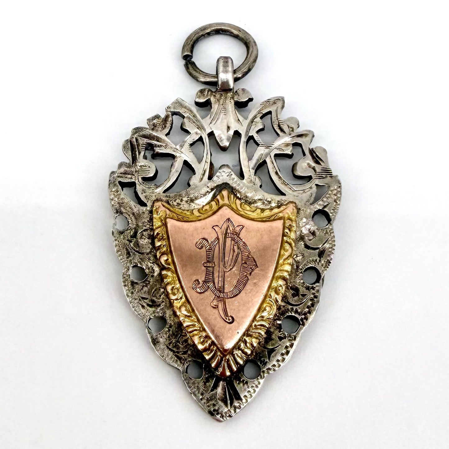 Antique Silver Fob Medal Birmingham 1909 - Tug of War - William Hair Haseler