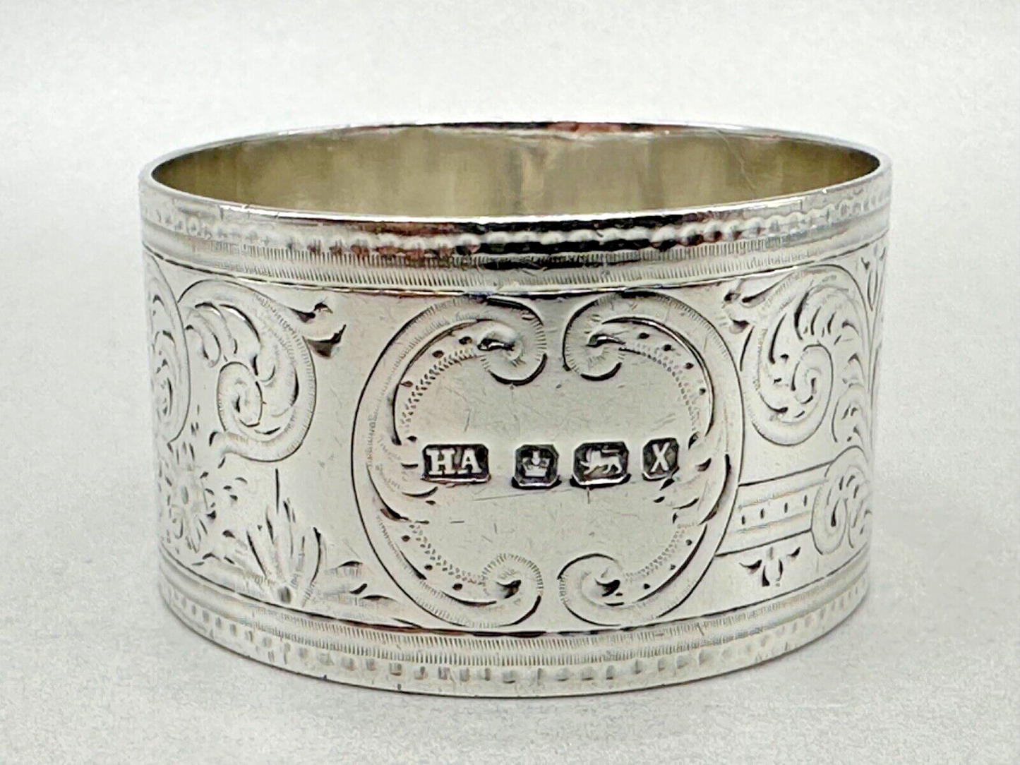 Antique Victorian Silver Napkin Ring – Atkin Brothers Sheffield 1890