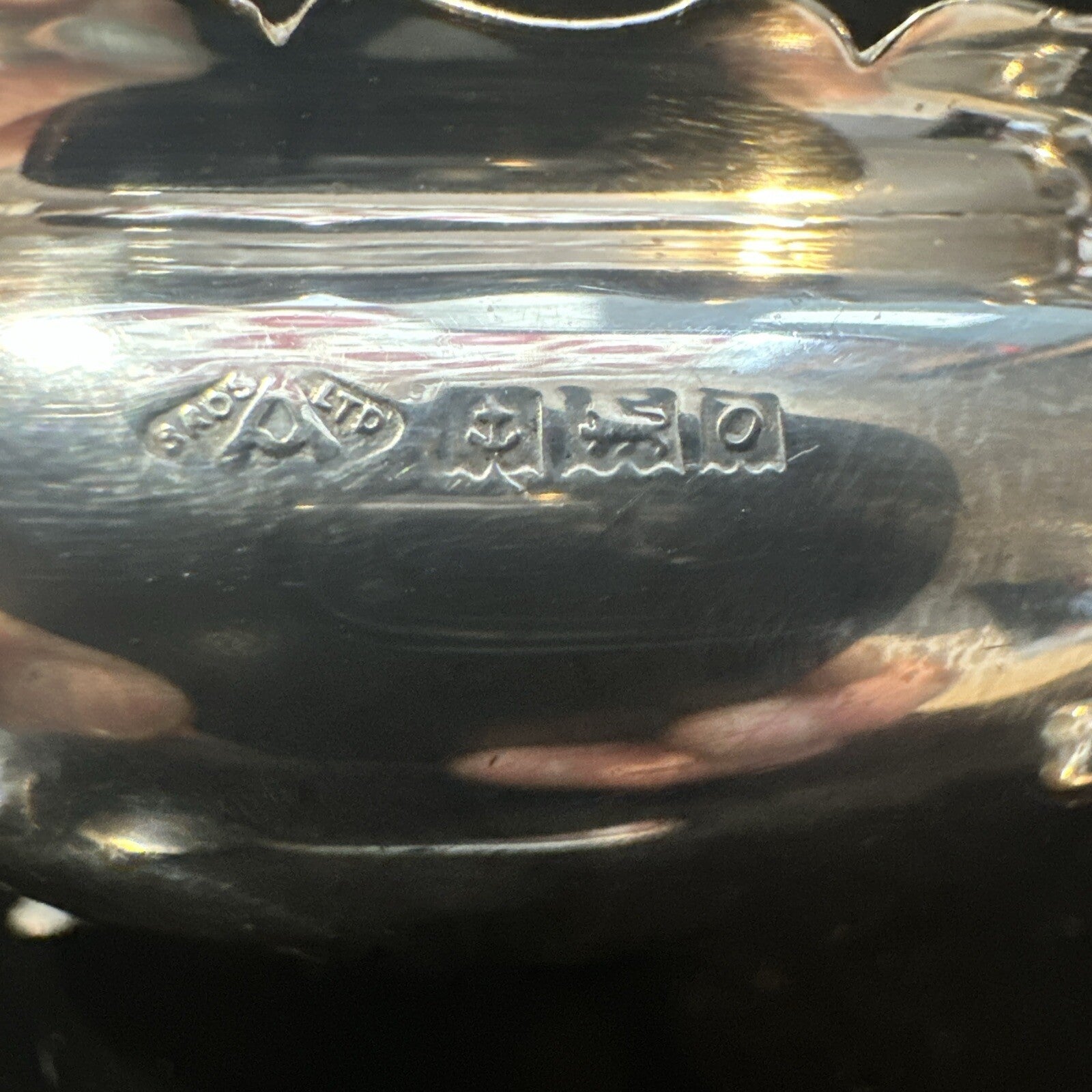 Vintage Silver Salt & Spoon - Birmingham 1963 Adie Brothers Ltd