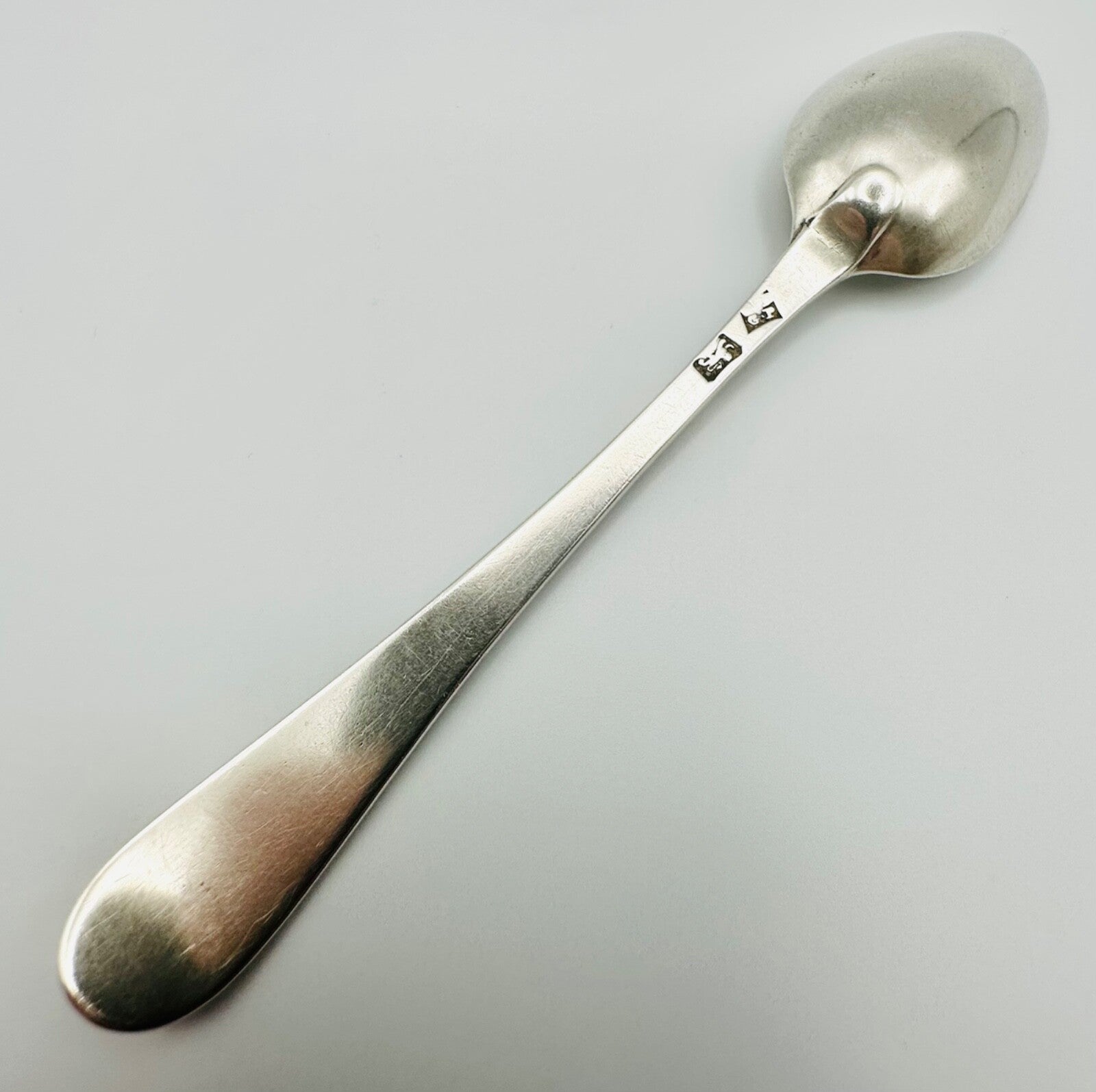 Antique George III Hallmarked Silver Teaspoon - William Eley & George Pierrepont