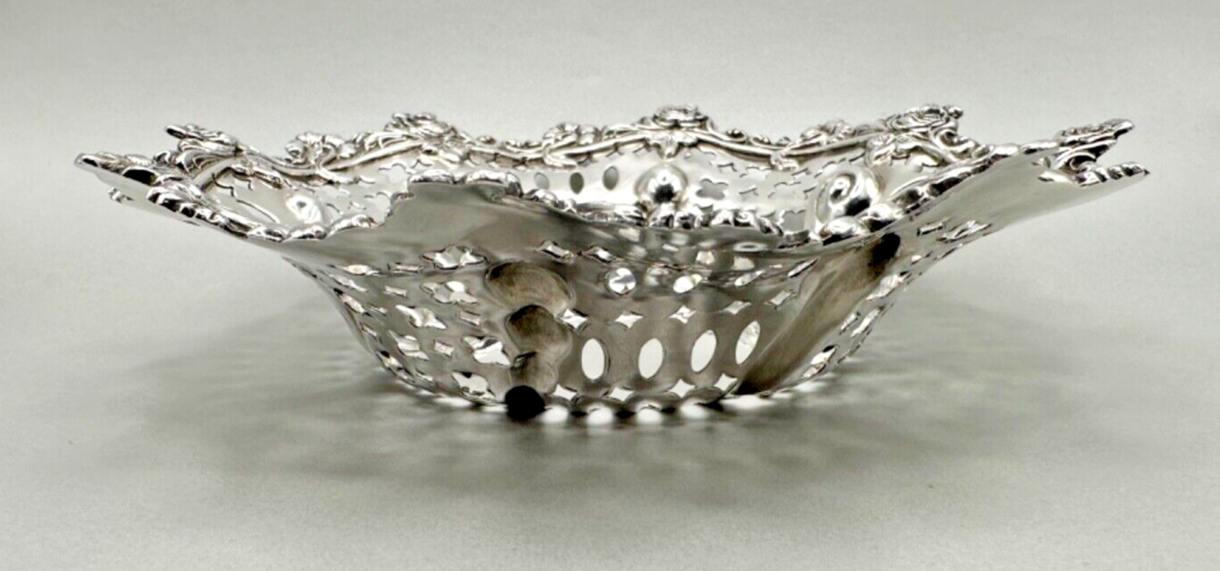 Mappin & Webb Pierced Solid Silver Bowl – Sheffield 1902 - Mint Condition - 154g