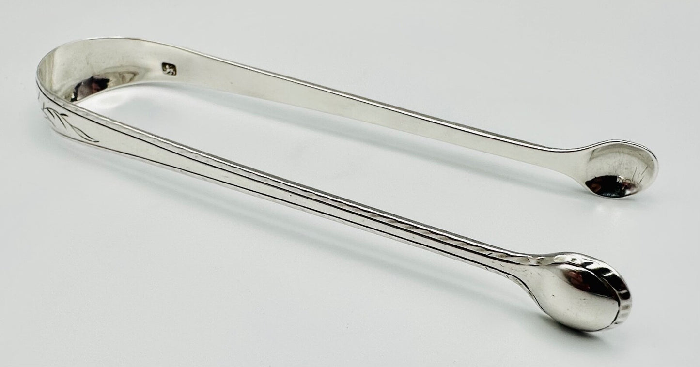 Antique Sterling Silver Sugar Tongs – c.1820–1840