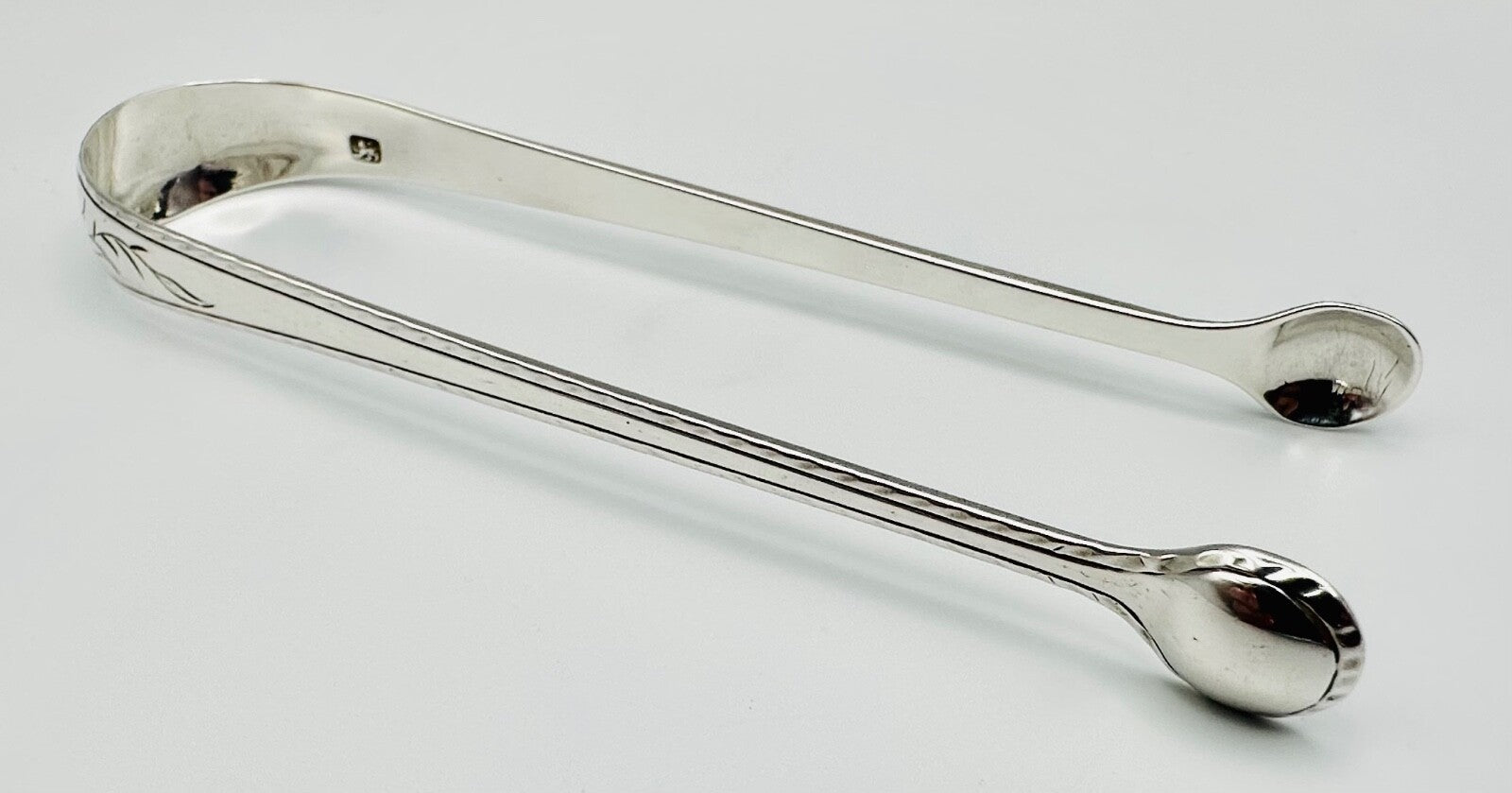 Antique Sterling Silver Sugar Tongs – c.1820–1840