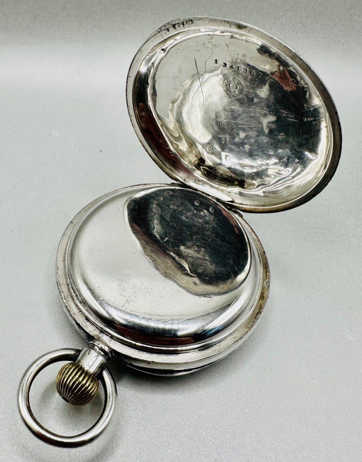 Antique Omega 935 Silver Pocket Watch (1894-1899) – Good Working Condition