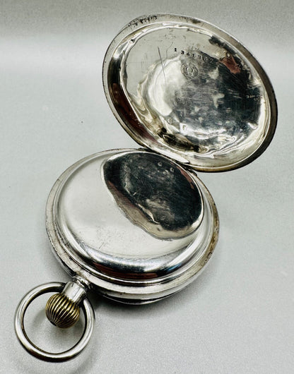 Antique Omega 935 Silver Pocket Watch (1894-1899) – Good Working Condition