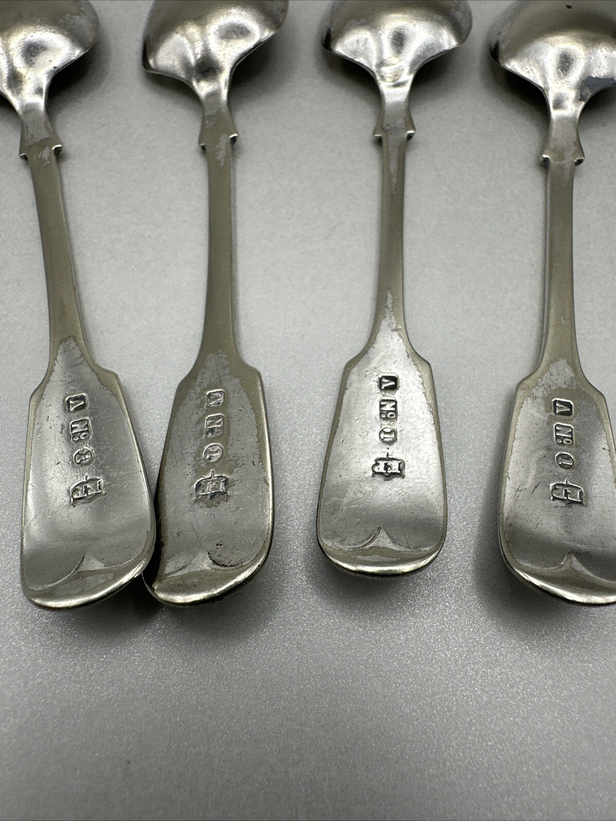 Antique Set of 4 Silver Plated Teaspoons